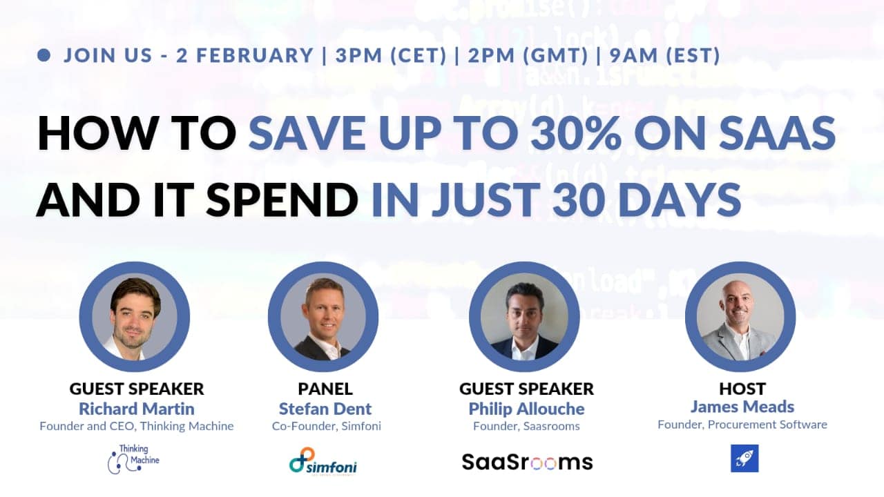 save up to 30% on saas and it spend